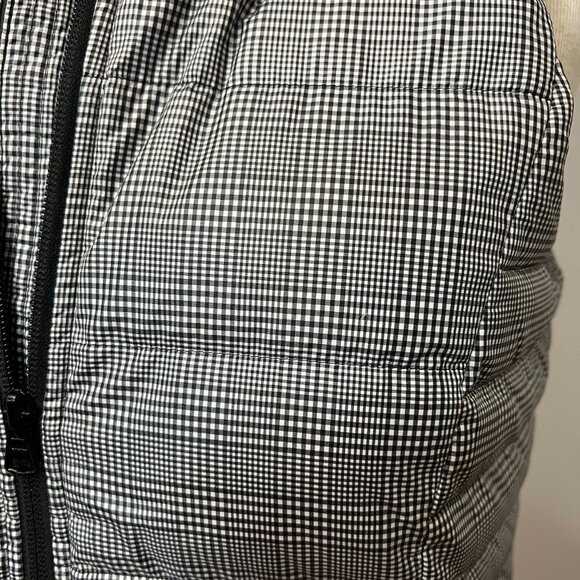 NEW Lands End Black White Check Down Puffer Vest Sz S - Picture 11 of 11